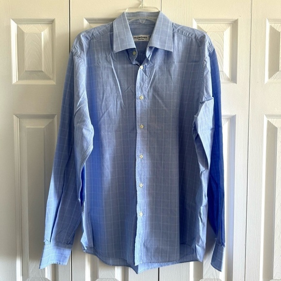 Yves Saint Laurent Other - Yves Saint Laurent Long Sleeve Shirt, Blue, Size 17 1/2, 44
